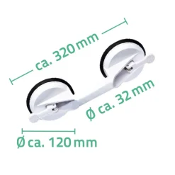 Halte-Sauggriff 'Comfort' mobil, weiß, 32 cm, bis 100 kg