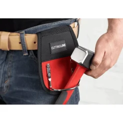 Hammerhalter Nylon Gürtelclip rot/schwarz