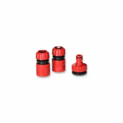 Handbrausen-Set mit 7 Funktionen rot/schwarz 1/2