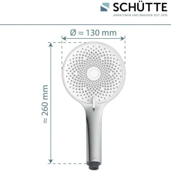 Handbrause 'Samoa Rain' chrom/weiß Ø 13 cm