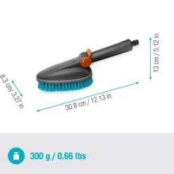 Handbürste 'Cleansystem M hard' mit Schlauchanschluss 30,8 x 13 x 8,3