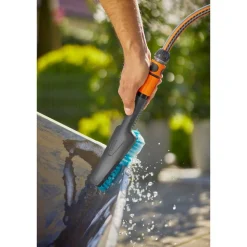 Handbürste 'Cleansystem S hard' mit Schlauchanschluss 29,9 x 8,5 x 6,5 cm