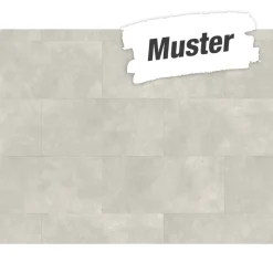 Handmuster zum Designboden 'Modular ONE' Beton weiß 8 mm