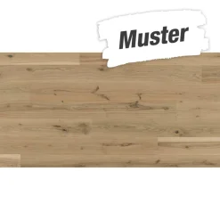Handmuster zum Parkett 'Basic 11-5' Eiche weiß naturgeölt hellbraun 11,5 mm