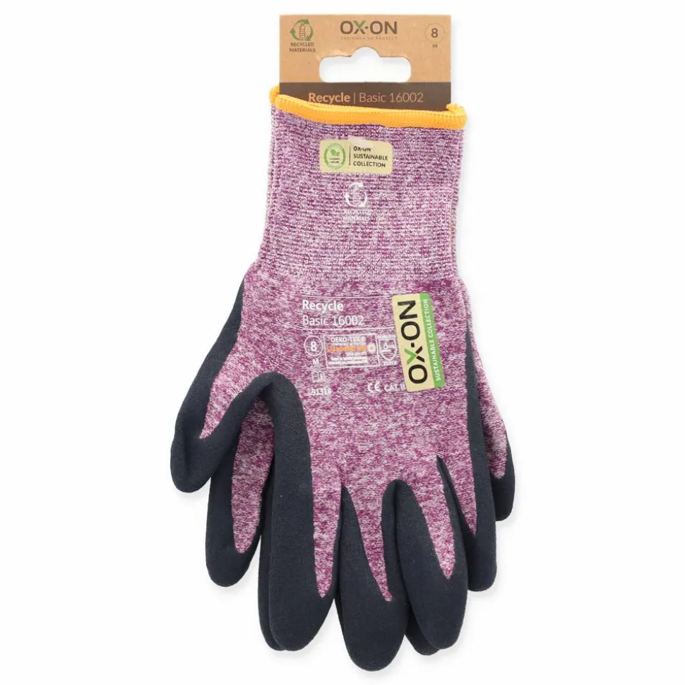 Handschuhe 'Recycle Basic 16002' violett Gr. 8