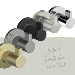 Handtuchhaken 'Vida' rund verchromt 2 Stück