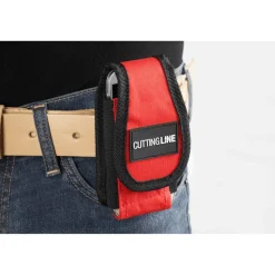 Handytasche Nylon Klettverschluss rot/schwarz