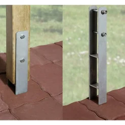 H-Anker für Posten 9 x 9 cm, 3 Stück