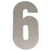 Hausnummer '6' Edelstahl 16 cm