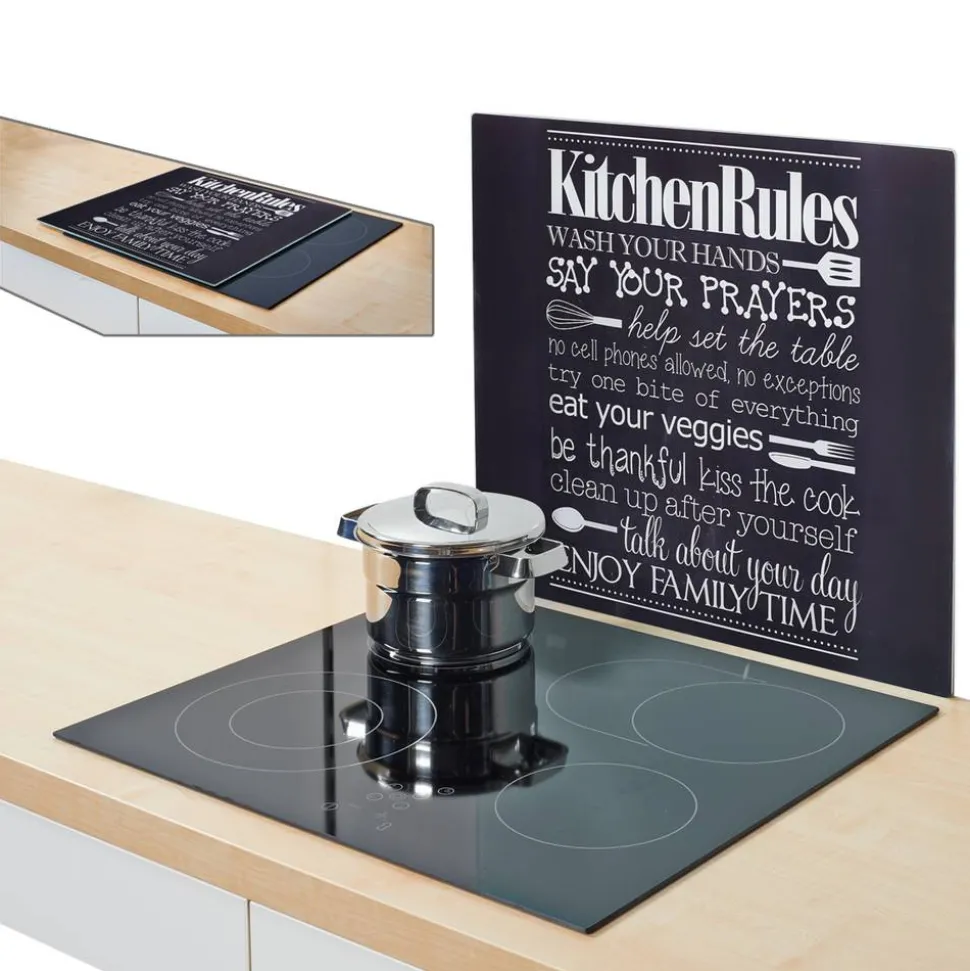 Herdblende 'Kitchen Rules' mehrfarbig 56 x 0,8 x 50 cm