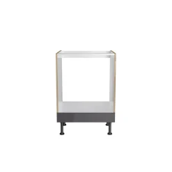 Herdumbauschrank 'Optikomfort Jonte984' anthrazit/eichefarben 60 x 87 x 58,4 cm