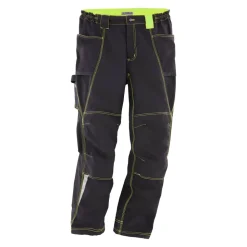 Herren-Arbeitshose schwarz/limettenfarben Gr. 56