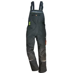 Herren-Arbeitslatzhose schwarz/limettenfarben Gr. 52