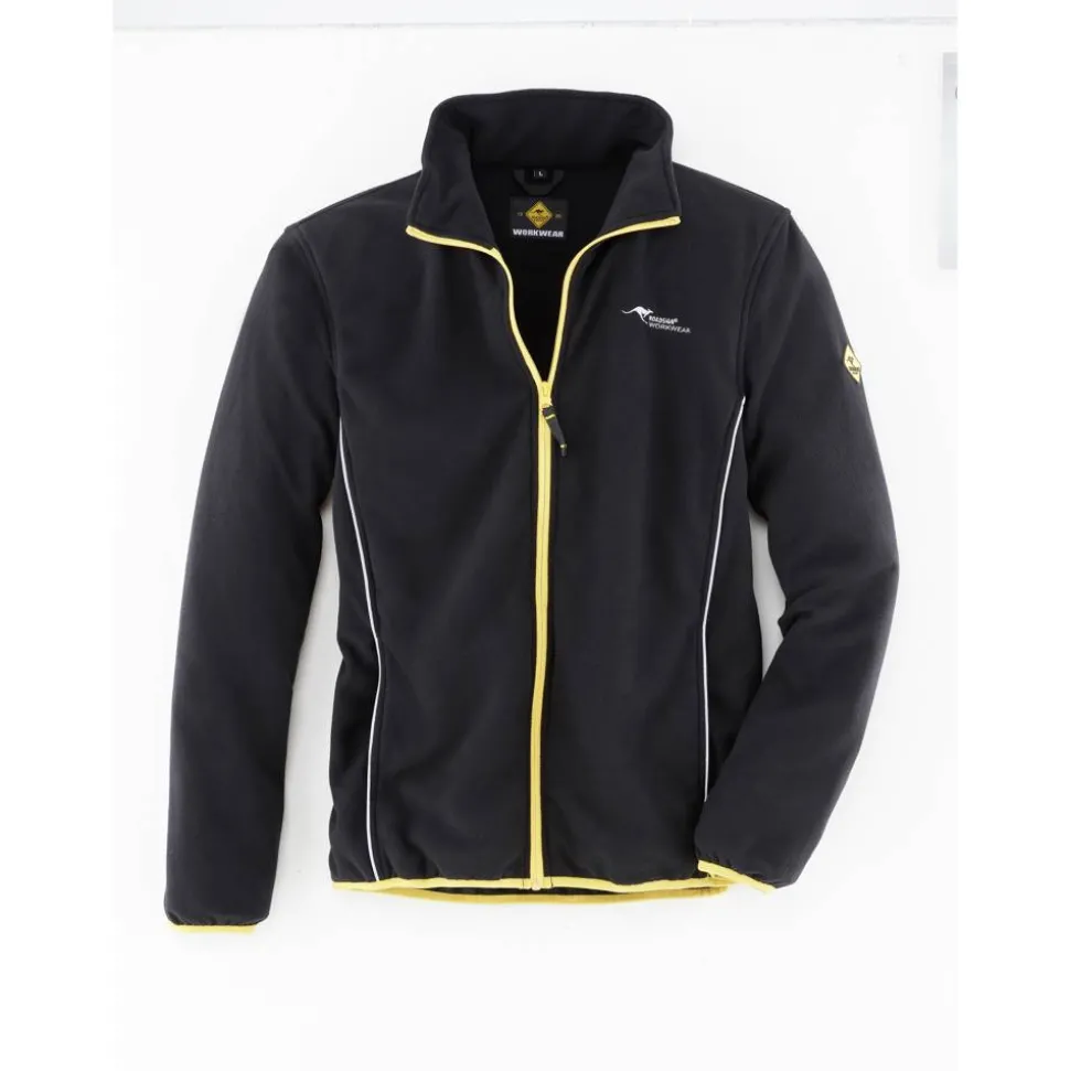 Herren Fleecejacke `Roadsign' Größe L schwarz/gelb