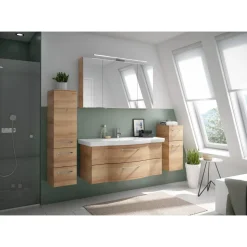 Highboard 'Lucia' braun foliert 30 x 73 x 33 cm
