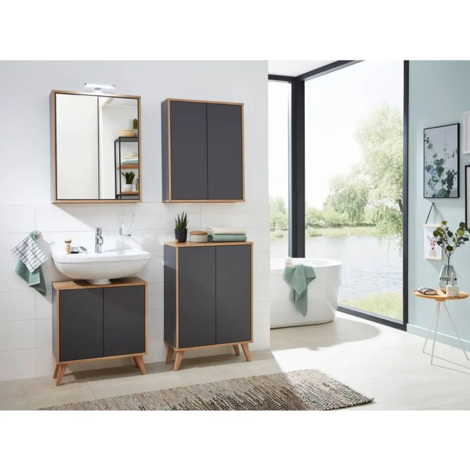 Hängeschrank 'Finn' anthrazit matt 60 x 75 x 20,5 cm