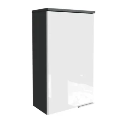 Hängeschrank 'Kara' anthrazit, weiß matt 40,5 x 70 x 22,5 cm links