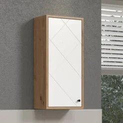 Hängeschrank 'Touch' weiß, braun matt 36 x 79 x 29 cm