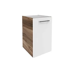 Hängeschrank 'Verona' braun, weiß glänzend 35 x 57,5 x 39,7 cm rechts