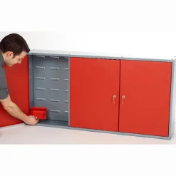 Hängeschrank rot 3-türig 120 x 60 x 20 cm