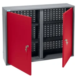Hängeschrank 2-Türig mit 4 Fachböden dunkelrot 80 x 60 x 20 cm