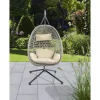 Hängesessel 'Kira' mit Gestell beige 95 x 196 x 103 cm