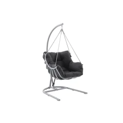 Hängesessel 'Malia' mit Gestell grau 107,5 x 196 x 110 cm
