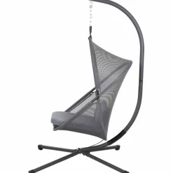 Hängesessel 'Yobaya' mit Gestell blau/schwarz 123 x 195 x 106 cm