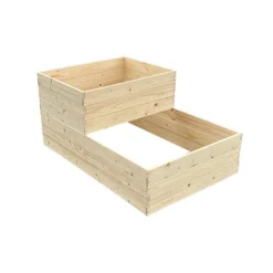 Hochbeet 120 x 9,5 x 80 cm aus Holz natur