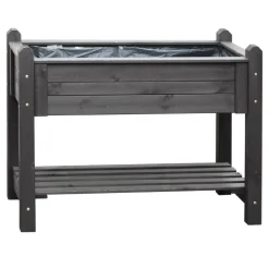 Hochbeet grau 114 x 84,5 x 60 cm