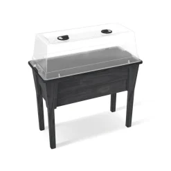 Hochbeet Kunststoff schwarz 78 x 81 x 37,7 cm