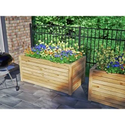 Hochbeet Lärchenholz naturfarben 150 x 70 x 80 cm