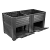 Hochbeet mit 2 Staufächern anthrazit 150 x 78 x 76 cm