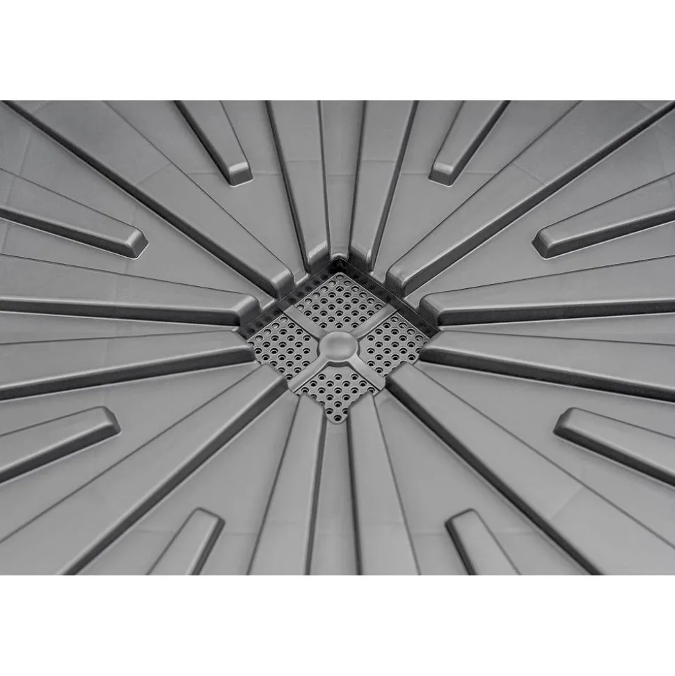 Hochbeet mit 2 Staufächern anthrazit 150 x 78 x 76 cm
