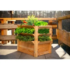 Hochbeet 'Premium' XL Lärchenholz naturfarben 66 x 73 x 91 cm