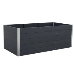 Hochbeet XL aus WPC 200 x 75 x 100 cm anthrazit