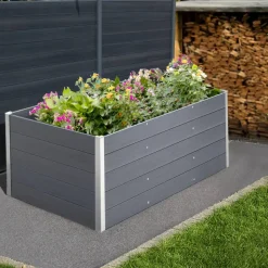 Hochbeet XL aus WPC 200 x 75 x 100 cm grau