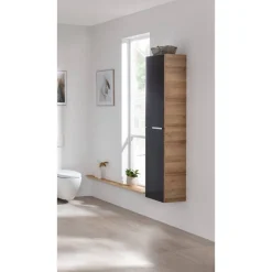 Hochschrank 'B.Brillant' anthrazit glänzend 30 x 162 x 31,9 cm