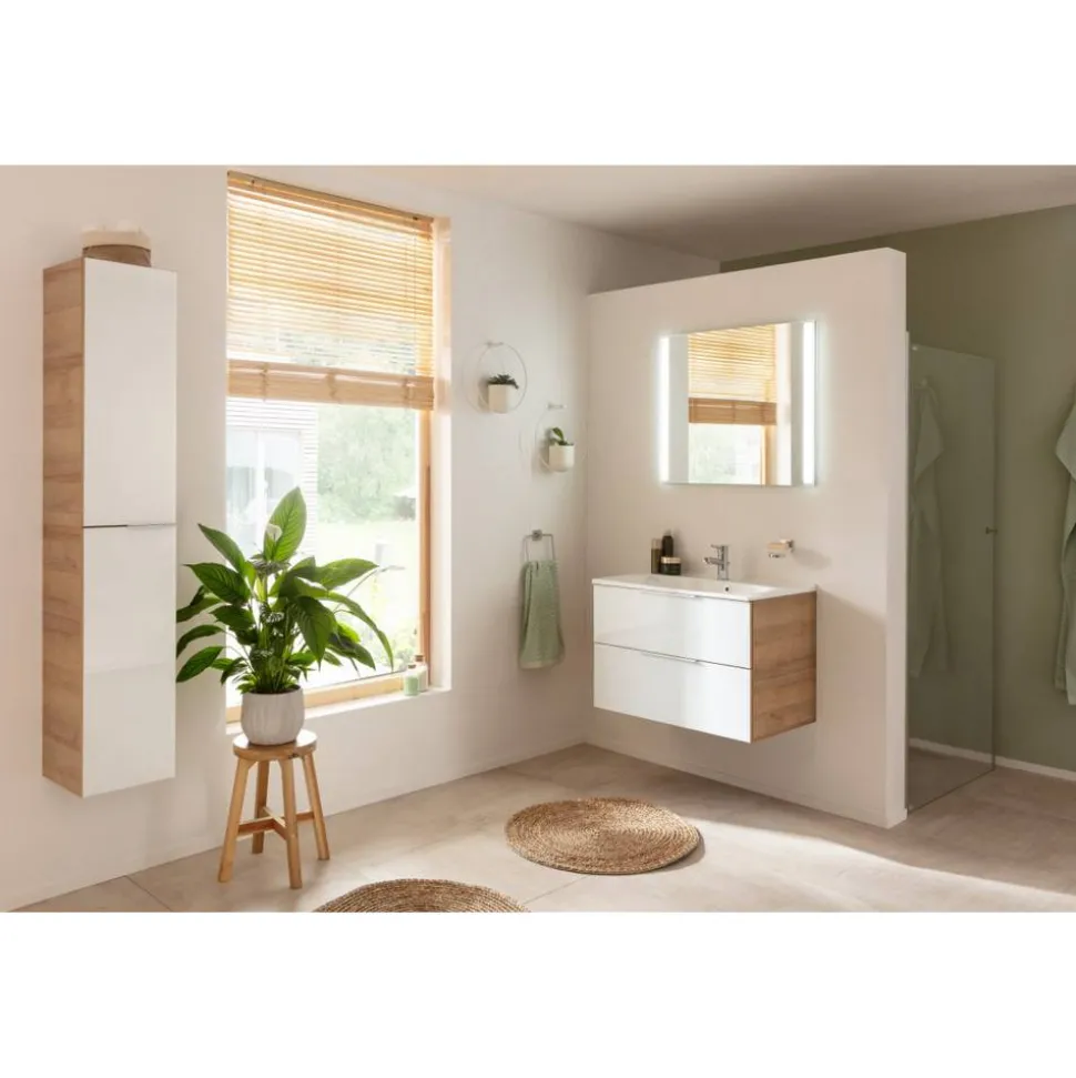 Hochschrank 'B.Brillant' weiß glänzend 30 x 162 x 31,9 cm