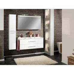 Hochschrank 'B.Clever' weiß glänzend 30 x 159 x 32 cm