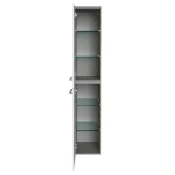 Hochschrank 'B.Style' braun, weiß glänzend 30 x 162 x 31,6 cm links