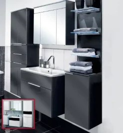 Hochschrank 'Kara' anthrazit 61 x 176,1 x 32cm