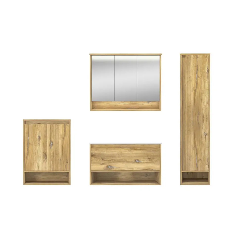Hochschrank 'Mano' braun 38 x 167 x 32 cm