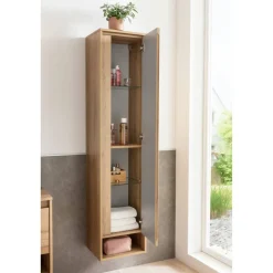 Hochschrank 'Natura' braun matt 38 x 166,5 x 32 cm rechts
