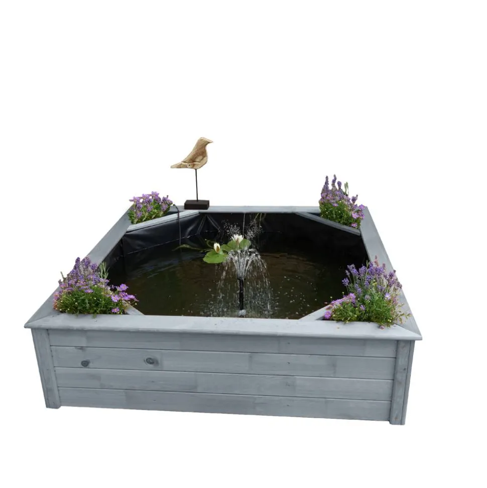 Hochteich grau 144 x 144 x 40 cm