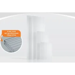 Hohlkammerplatten Gewächshaus 'Ergänzungsset 5' transparent 6 mm, 13-teilig