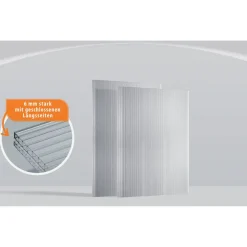 Hohlkammerplatten Gewächshaus 'Ergänzungsset 1' transparent 6 mm, 5-teilig