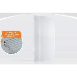 Hohlkammerplatten Gewächshaus 'Ergänzungsset 4' transparent 6 mm, 6-teilig