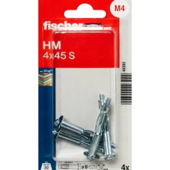 Hohlraum-Metalldübel 'HM S' 4,6 mm 4 Stück