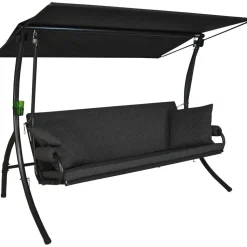 Hollywoodschaukel 'Elegance Joy' 3-Sitzer grau 210 x 160 x 145 cm